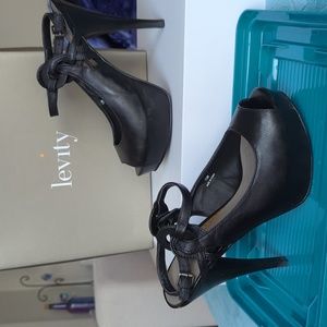 Levity platform slingback heels